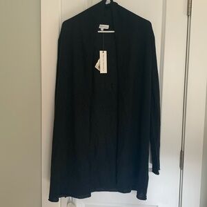 NWT White + Warren 100% Cashmere Black Cardigan